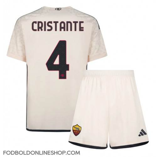 AS Roma Bryan Cristante #4 Udebane Trøje Børn 2023-24 Kortærmet (+ Korte bukser)
